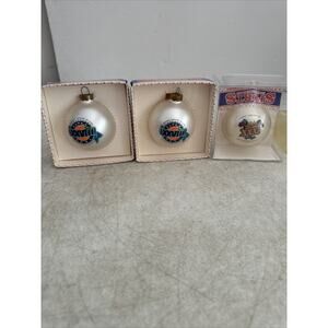 Super Bowl Christmas Ornaments XXVIII XXXi Georgia New Orleans Atlanta
